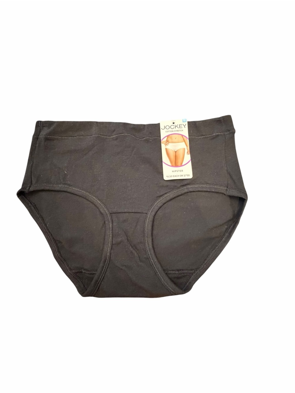 Jockey Women's Mid Rise Brief Black 1 Pk Size Small Stretch Hipster NEW Comfort
